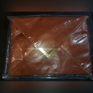 Brown Envelope Clutch